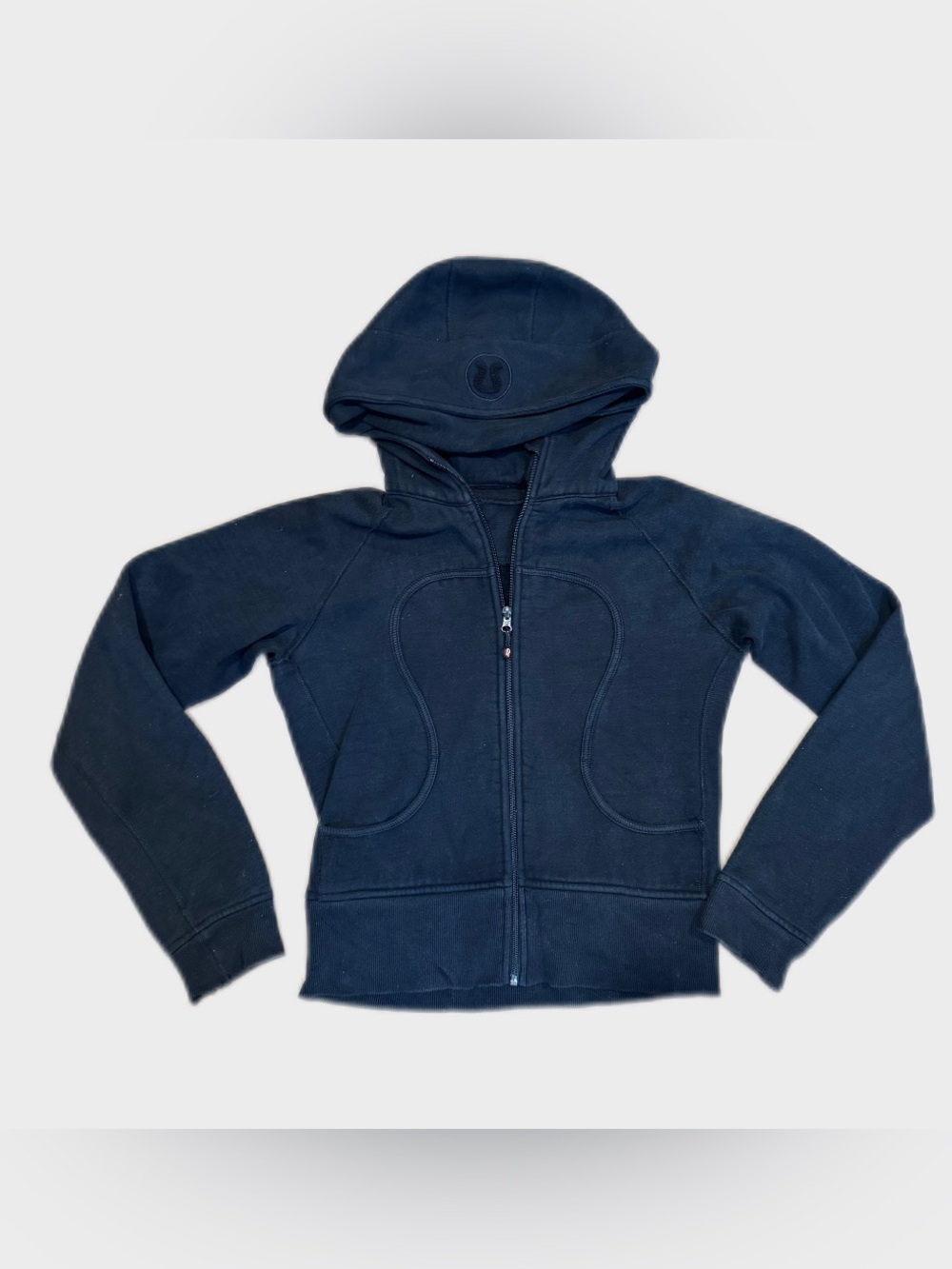 Lululemon Black Scuba Full Zip Hoodie Vintage Fleece Size 6 Y2K